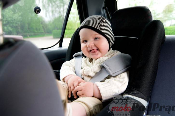 Smiling Baby in Baby Car Seat
